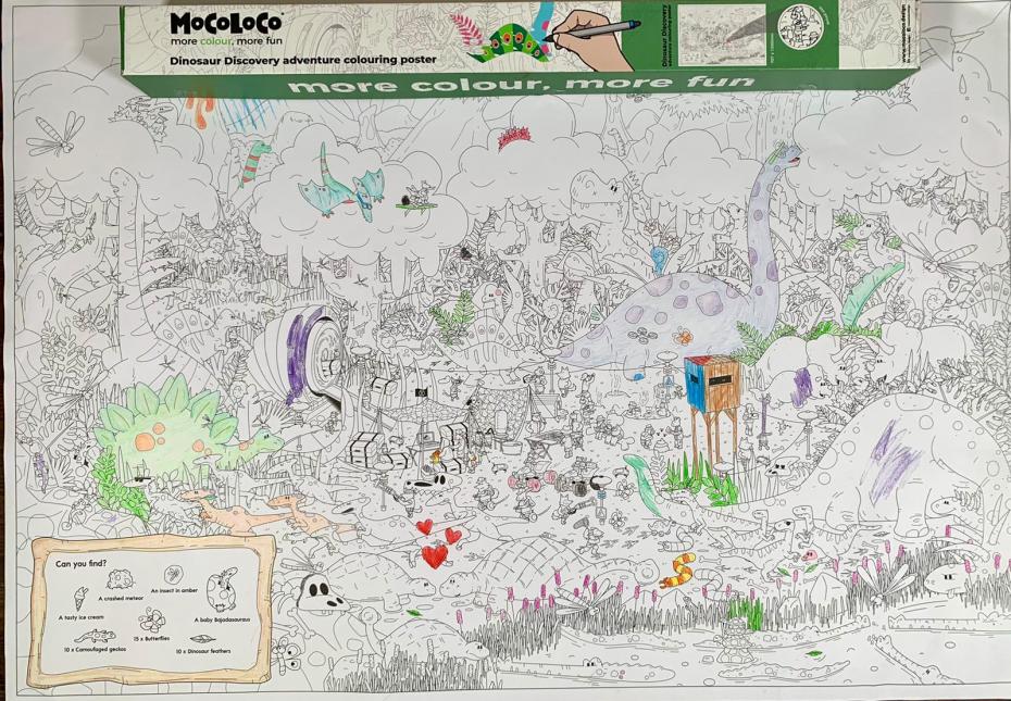 Dinosaur Discovery Colouring Poster